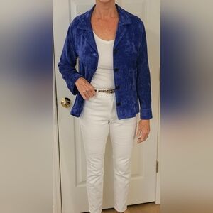 Chico's Blue Jacket in size One